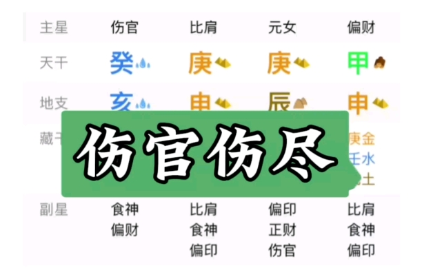 伤官伤尽是什么意思？